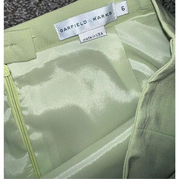 GARFIELD & MARKS jada skirt sz 6 green Coastal Coquette Mini Secretary - Picture 3 of 4